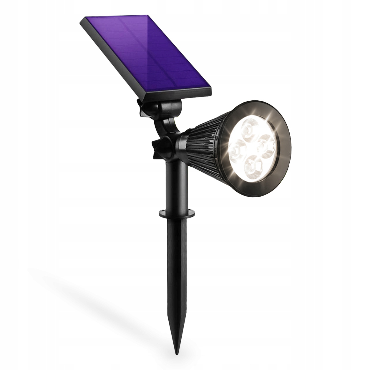 Zabudovaná solárna lampa Interlook, čierna, 33 cm, 1 ks.